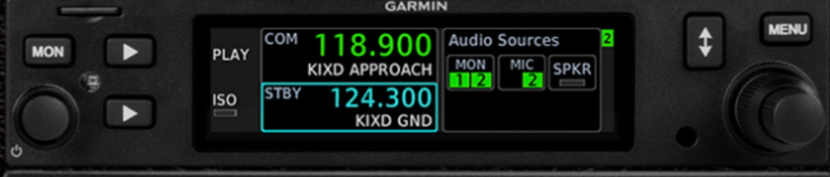 Garmin GTR205 Audio Panel Enablement