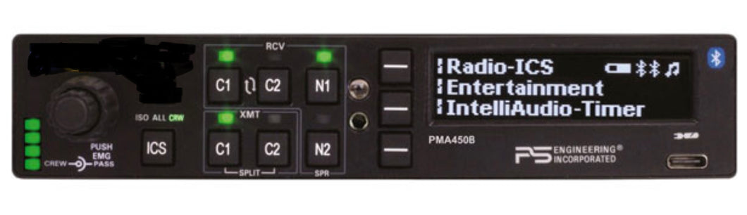 PS Engineering PMA450B Audio Panel/Intercom/BlueTooth 050-450-0701